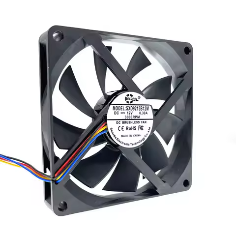 SXDOOL 9015 9cm 90mm Slim Fan 90x90x15mm DC12V 0.30A Ball Bearing 4 Wire PWM Speed Control Cooling F