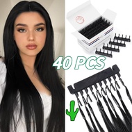 40PCS 6D Hair Extension Clips 6D Hair Extension Clips Hair Styling Tools/s GEN2
