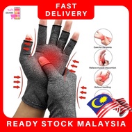 Therapy Glove Open Finger Thumb Half Finger Gloves Wrist Support Sarung Tangan Terapi