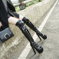 Thick-Heeled Boots (A7) 7 Inches High With Zipper
