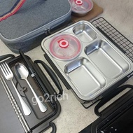 Lunch Box Set Stainless Steel 304 Lunch Box Bag Spoon Set HS