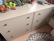 IKEA MALM 6-drawer dresser, light beige