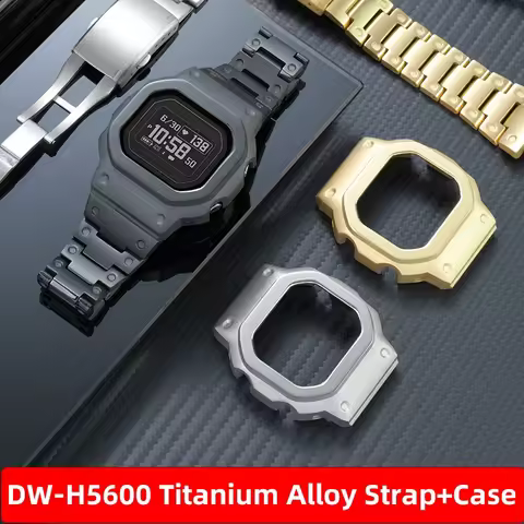 DW-H5600 Mod Kit Ultralight Titanium Alloy Case&Strap for Casio Watch 3516 DW-H5600 DWH5600 matel Br