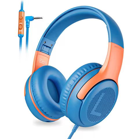1/2/3Pcs AWATRUE AT2 Kids Headphones Wired Toddler Headsets with Mic Over-Ear Headphone Foldable on-