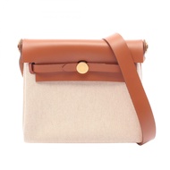 【二手】愛馬仕 HERMES 單肩背包 Herbag Zip Mini 米白色 085414CC 米白色/淡褐色 其他 Herbag Zip Mini 米白色/淡褐色