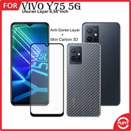 LAYAR Vivo Y75 4G Screen & Garskin Protector/ 5G Tempered Glass Anti-Scratch Full Cover