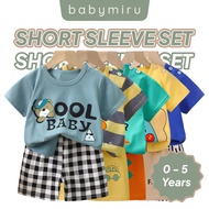 BABYMIRU Baju Budak Lelaki Perempuan Baju Baby Boy Girl Newborn Baju Baby Newborn Baby Clothing Set