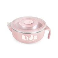 Ti-living  純鈦抗菌兒童注水保溫保冷碗 - 粉