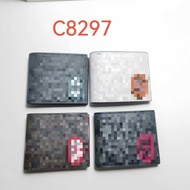 C8297 Compact ID 3 IN 1 Wallet Signature Canvas With Patch Men Short Dompet Lelaki 8297