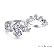 3ct Real Moissanite Diamond Women Ring Luxury Marquise Cut Engagement Ring Top Quality Moissanite Pr