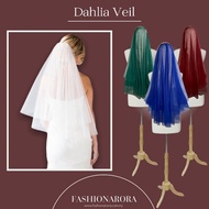 DAHLIA WEDDING VEIL [2 LAYER VEIL] Veil Nikah / Veil Kahwin / Veil Nikah / Veil Tunang / Exclusive W