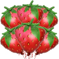 6 Pack Gaint Strawberry Balloons 23 Inch Cute Strawberry Balloons for Cute Berry Birthday Party Firs
