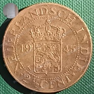 Uang Kuno 2 1/2 Cent Nederlandsch Indie 1945