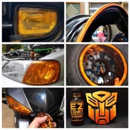 #EZ COAT (ORANGE) DIY PAINT #diy Cat utk surface chrome dan silver sport rim helmet body kereta