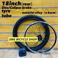 COMBO SET ALLOY RIM BASIKAL 18inch TAYAR TUBE/Tube basikal/Tayar basikal/Alloy rim basikal/Tyre bicy