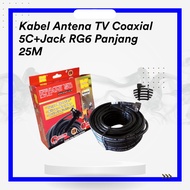 Coaxial TV Antenna Cable 5C+ Jack RG6 Length 25M