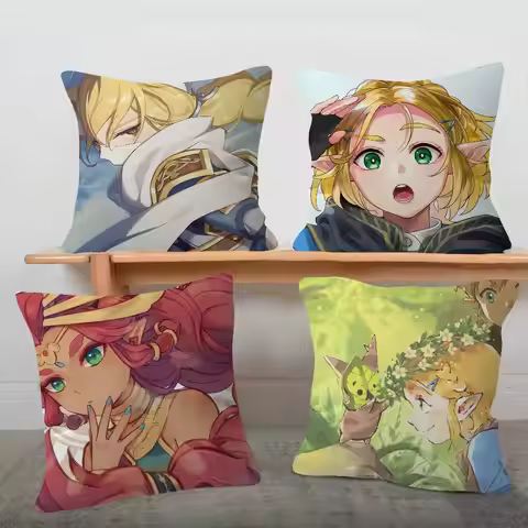 GAME The Legend Of Zelda Office Cushion Pillowcase Car Cushion Cover45X45CM Lumbar Pillowcase Sofa P