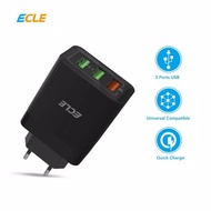 Ecle PE-0502 Adapter Charger Original 3 USB Port QC 3.0