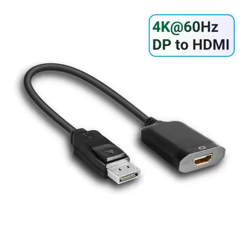 DisplayPort to HDMI 2.0 Adapter Cable 4K 60Hz DisplayPort 1.4 to HDMI 2.0 adapter for PC laptop to H