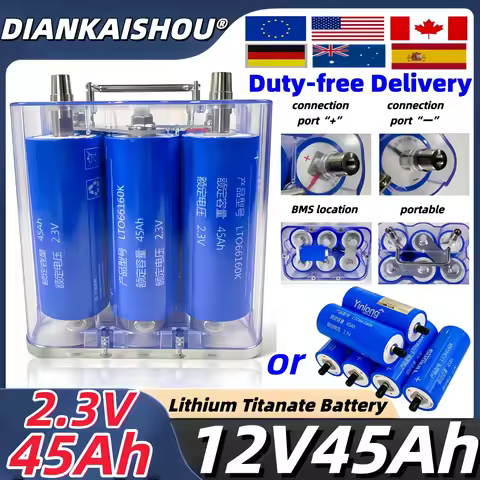 Brand New 12V 45Ah 2.3V 45Ah Lithium Titanate Battery pack YinLong 10C High-power Built-in BMS Car a