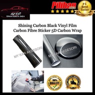 30 cm X 150 cm ~ Shining Carbon Fibre Sticker 5D Carbon Wrap