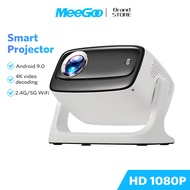 MeeGoo โปรเจคเตอร์ Projector 1280*720P โปรเจคเตอร์พกพา ระบบ Android 9.0 เข้ากันได้กับ4K รองรับ 2.4GH