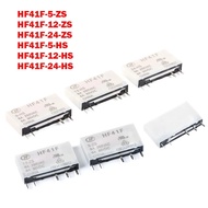 2Pcs 41F HF41F Industrial Relay Subminiature Power Relay HF41F-24-ZS  HF41F-12-ZS HF41F-5-ZS HF41F-5