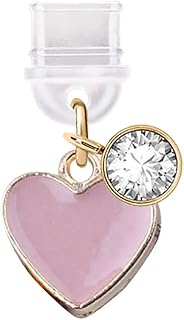 ELISE & FONDA TP253 Type-C Charging Port Anti Dust Plug Little Love Heart Cell Phone Charm for Samsu