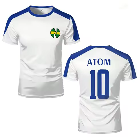 ATOM School Nansheng Olive And Benji Kits Football Jersey Animation Captain Men T-shirt Quick-dry Ca