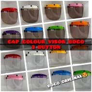 100% ORIGINAL BOGO VISOR BOGO 3 BUTTON CAP COLOUR CLEAR DARK GREY SMOKE DARK SMOKE LSR SGV MS88 NS88
