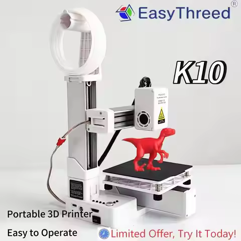K10 Entry Level 3D Printer Mini Desktop Printing Machine Compatible with PLA TPU 1.75mm Filament Ide
