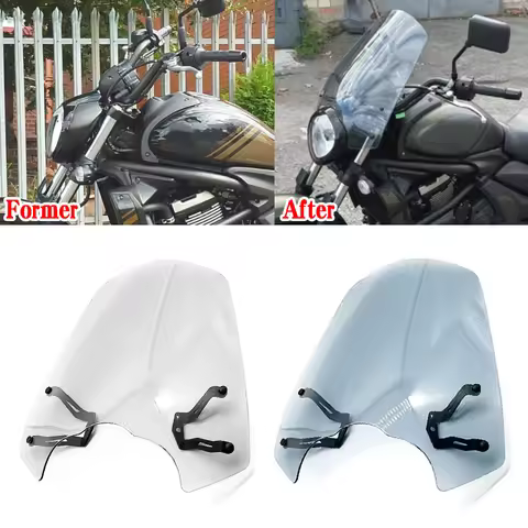 2023 New Vulcan S 650 Motorcycle Windshield Wind Deflector With Mounting Bracket For Kawasaki Vulcan