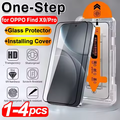 Dust-free Tempered Glass Film for OPPO Find X9Pro X9 HD Full Cover Screen Protector with Easy Instal