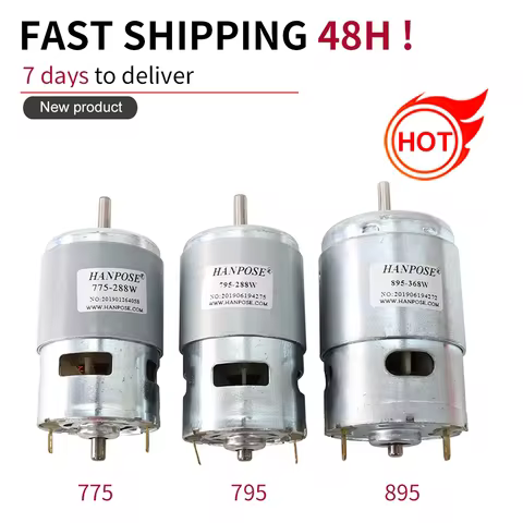 Durable 775 795 895 Spindle motor 3000-12000 RPM Motor Brush dc motors 775 150W lawn mower motor wit