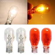 LOOKSHOW 2Pcs Car Glass T15 W16W Halogen Bulb Interior Light Automotive White/Amber Clear 12V J4P5