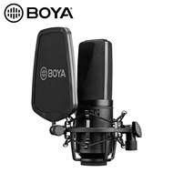 BOYA BY-M1000 Large Diaphragm Condenser Microphone XLR Studio Mic Audio Singing Music Recording