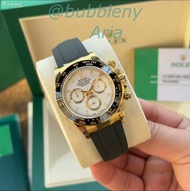 ROLEX 勞力士 Daytona 迪通拿 金色白面陶瓷圈自動機械腕錶 男款 40mm