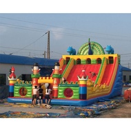 HY💞Outdoor Large Inflatable Trampoline Inflatable Castle Sliding Ladder Kids' Playhouse Inflatable Naughty Castle HU2F