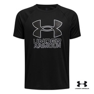Under Armour เสื้อแขนสั้นสำหรับเด็กผู้ชาย UA Tech™ Hybrid Print