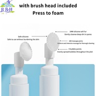 【B&H】 40-100ml Empty Facial Cleanser Mousse Foam Gel Bottle Wash Brush Pressure Type Cleansing Milk 