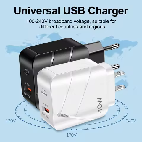 2 in1 PD USB C Charger Quick Charge QC 3.0 Wall Charger Adapter For iPhone 14 13 Samsung Xiaomi USB 