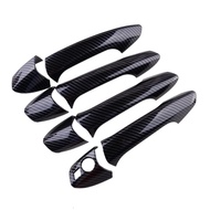 NEW Exterior Door Handle Cover Trim Cap Set Carbon Fiber Texture Fit for Mercedes Benz W246 W204 W21