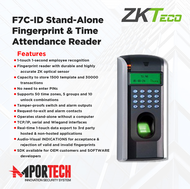 ZKTECO F7-C/ID Stand-Alone Fingerprint & Time Attendance Reader
