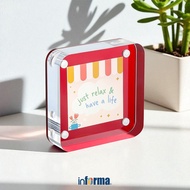 MERAH Informa Acrylic Photo Frame 7x7 cm - Red Photo Frame Photo Frame Picture Frame Decorative Fram