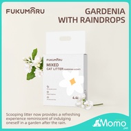 【正品保证】Fukumaru Gardenia With Raindrops Bentonite Mixed Tofu Cat Litter 2Kg/4.4L 福丸栀子花豆腐木砂