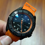 【Skx 007 Orange Lightning】 Seiko Mod Jingga Kilat Jam Tangan Mekanikal Automatik｜Seiko Mod Mechanical Automatic Watch