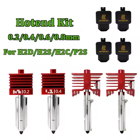 H2D H2S Hotend High Quality For Bambu Lab P2S H2D H2S H2C Nozzle 0.2/0.4/0.6/0.8mm Hotend Kit harden