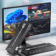 4 Port HDMI Quad Multi-Viewer with KVM Switch 4x1 HDMI KVM Multiviewer Seamless Switch Support Keyboard Moe for PC Camer