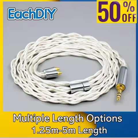 Graphene 7N OCC Silver Plated Type2 Earphone Cable For AKG N5005 N30 N40 MMCX Sennheiser ie200 IE300