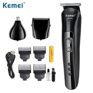 👍READY STOCK👍KEMEI KM-1506 All in1 Razor Hair Clipper Nose Trimmer Beard Shaver Cordless Groomer Kit
